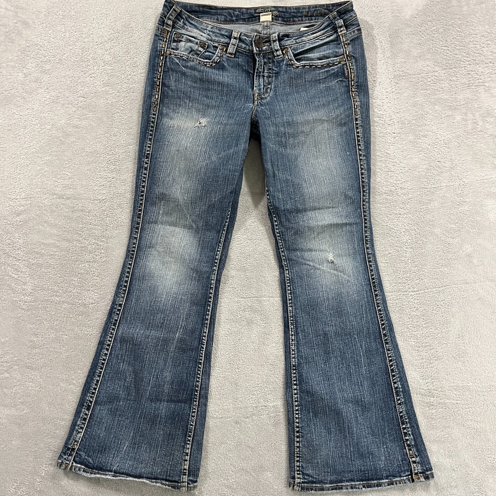 Vintage Silver Jeans Women 14 L31 Blue Low Rise Bootcut Frances Y2K Southwestern